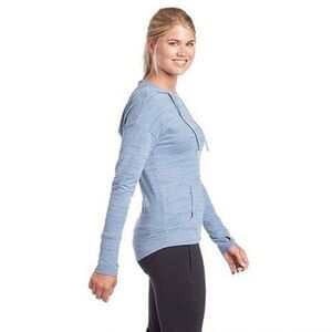 EUC Kuhl Women’s Intent hoodie Long Sleeved Blue Space Dye Kangaroo Pocket M